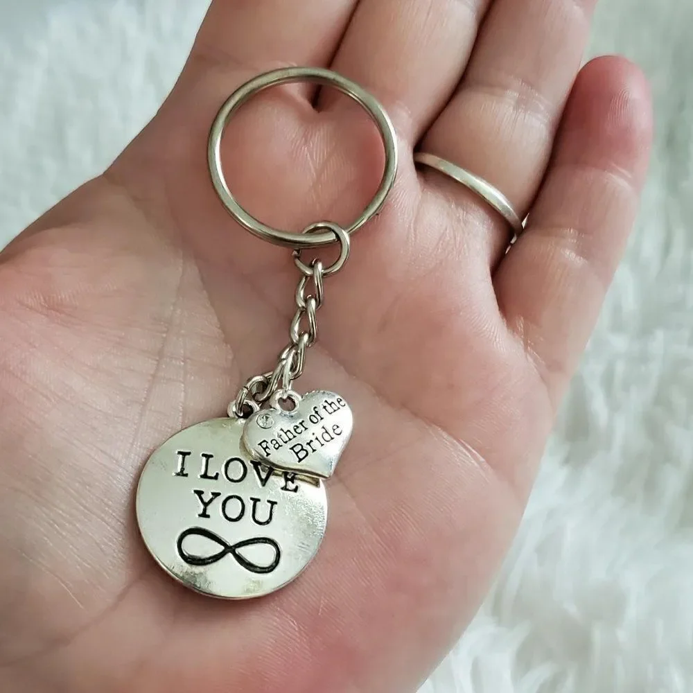Father of the Bride Keychain, Wedding Keepsake Gift